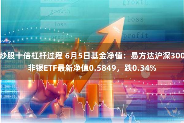 炒股十倍杠杆过程 6月5日基金净值：易方达沪深300非银ETF最新净值0.5849，跌0.34%