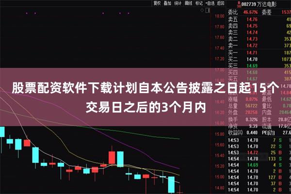 股票配资软件下载计划自本公告披露之日起15个交易日之后的3个月内